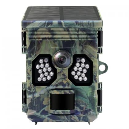 4K trail cam with solar panel power supply